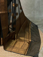 Black Georgette saree -LZ10E