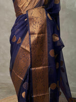 Navy Blue Georgette saree -LZ10F