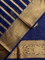 Navy Blue Georgette saree -LZ10F