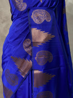 Royal blue banarasi silk saree -PMR4