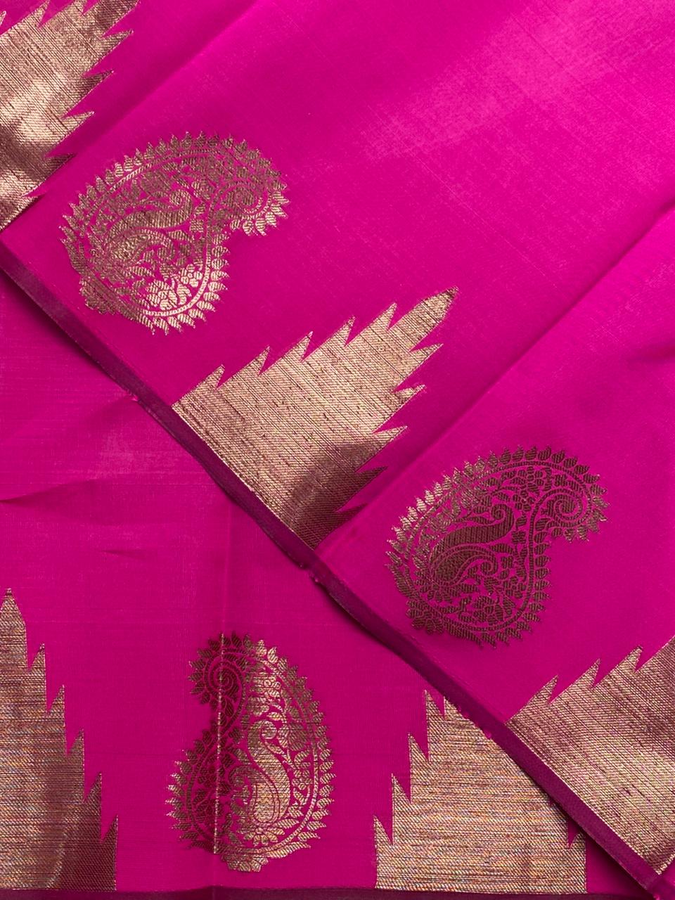 Magenta banarasi silk saree -PMR4B