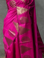Magenta banarasi silk saree -PMR4B
