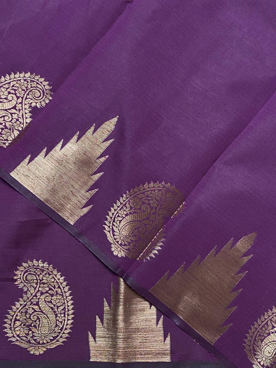 Wine banarasi silk saree -PMR4D