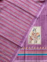 Onion pink Semi tusser silk saree - KRUPT4