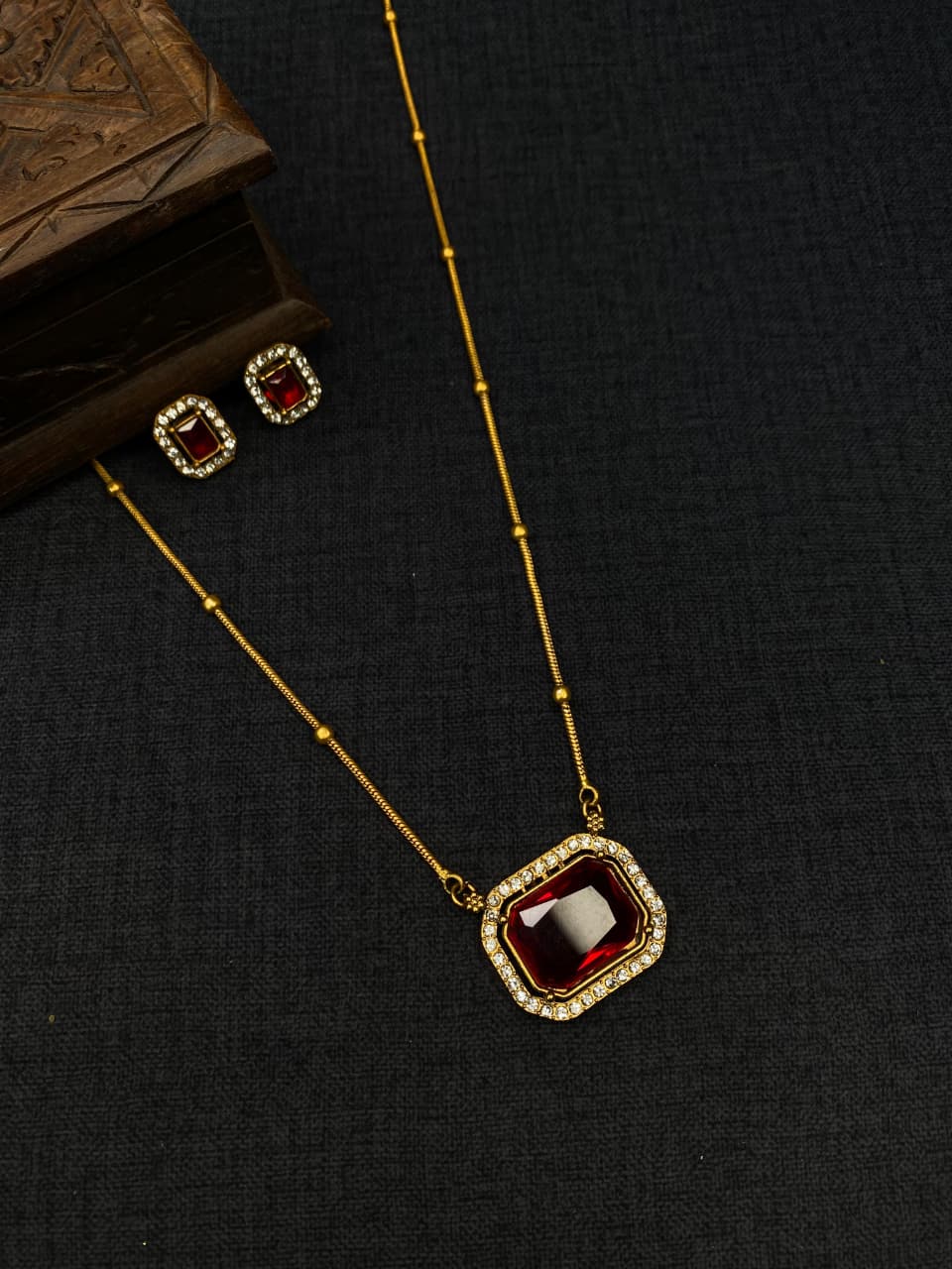 stone pendant chain - JW141A