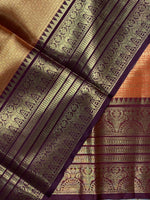 Orange and Deep Maroon Banarasi silk saree- PIH39C