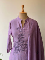 Lavender Pure mul chanderi salwar set -SMUL13-SIZE42