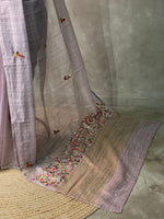 Lavender jute tissuesaree -VR2B
