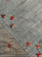 Pastal Blue jute tissuesaree -VR2D