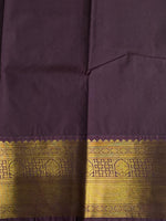 Beige and Deep purple kanchipuram silk saree- PSSR248
