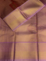 Maroon and lavender kanchipuram silk saree- PSSR252