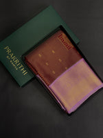 Maroon and lavender kanchipuram silk saree- PSSR252