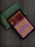 Maroon and Lavender kanchipuram silk saree- PSSR257