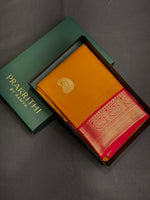 Yellow and Magenta kanchipuram silk saree- PSSR262