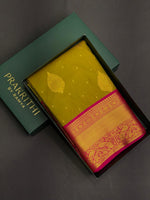 Olive Green and magenta kanchipuram silk saree- PSSR264