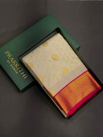 Sandal and magenta kanchipuram silk saree- PSSR260