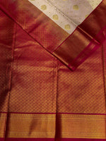 Sandal and magenta kanchipuram silk saree- PSSR260