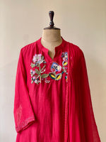 Red Pure mul chanderi salwar set -SMUL20-SIZE44