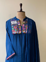 Blue Pure mul chanderi salwar set -SMUL21-SIZE40