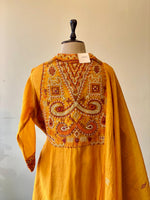 Yellow Pure mul chanderi salwar set -SMUL34- SIZE44