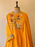Yellow Pure mul chanderi salwar set -SMUL40- SIZE42