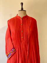 Orange Pure mul chanderi salwar set -SMUL41- SIZE44