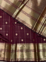 Deep Purple Banarasi silk Saree - RUK1C