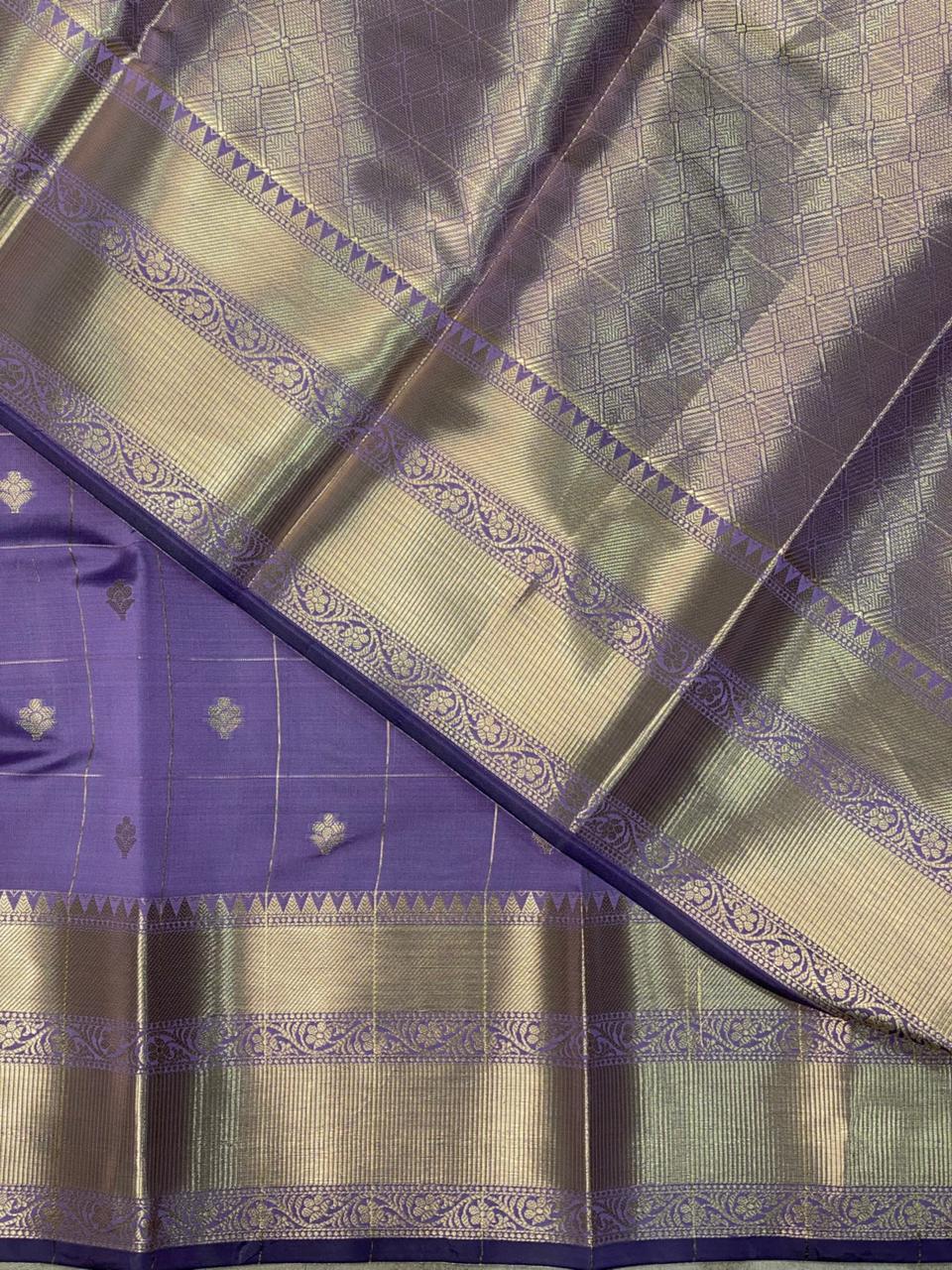 Lavender Banarasi silk Saree - RUK1E