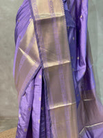 Lavender Banarasi silk Saree - RUK1E