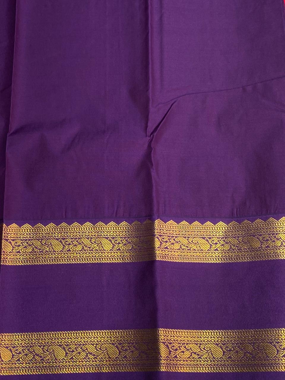Red and Purple kanchipuram silk saree- PSSR280