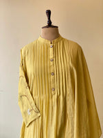 Yellow Pure mul chanderi salwar set -SMUL47- SIZE44