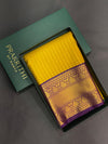 Yellow and Violet kanchipuram silk saree- PSSR294