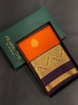 Orange and Purple kanchipuram silk saree- PSSR291