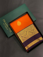 Orange and Purple kanchipuram silk saree- PSSR291