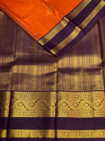 Orange and Purple kanchipuram silk saree- PSSR291