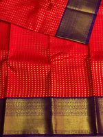 Red and purple kanchipuram silk saree- PSSR289