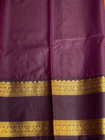 Rust Orange and purple kanchipuram silk saree- PSSR287