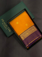 Yellow and purple kanchipuram silk saree- PSSR285