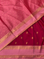 Deep magenta and Pink silk saree -BSP24