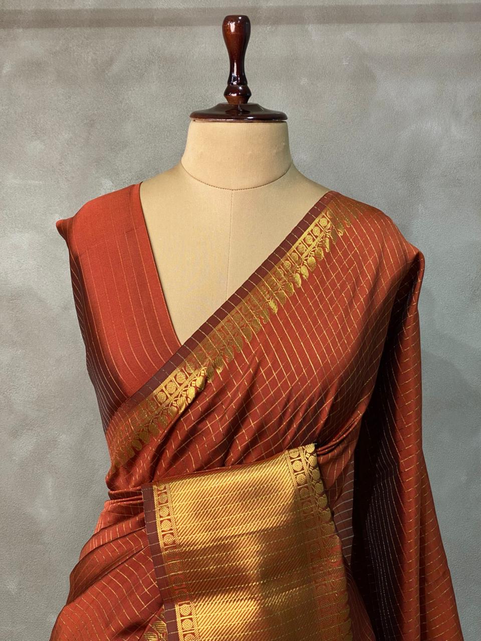 Brown banarasi silksaree - RUK2