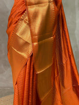 Rust Orange banarasi silksaree - RUK2C