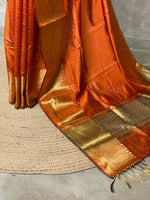 Rust Orange banarasi silksaree - RUK2C