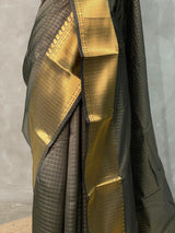 Deep Olive green banarasi silksaree - RUK2E