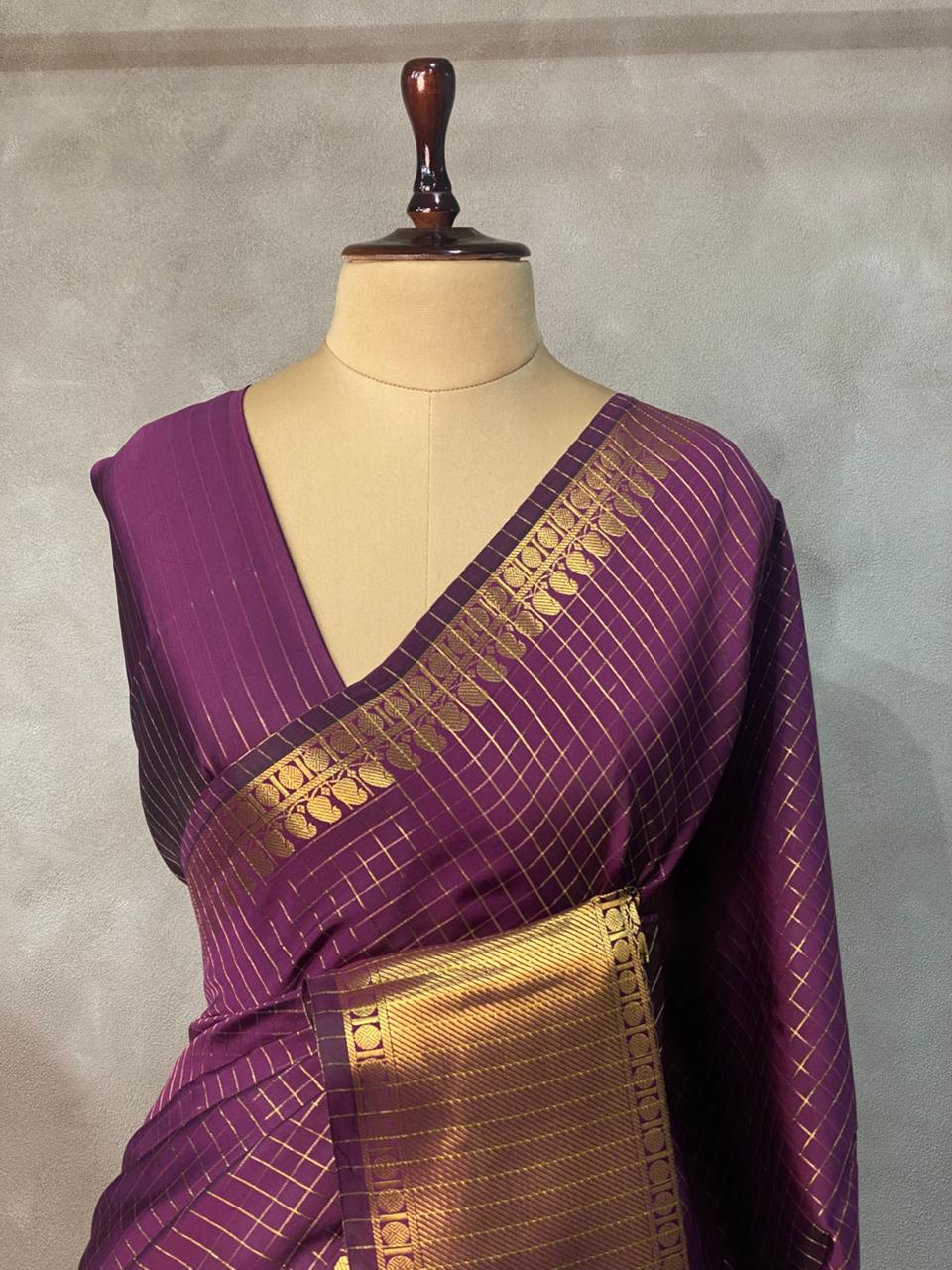 Wine banarasi silksaree - RUK2F