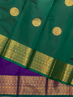 Violet and Green semi kanchipuram soft silk saree - PSSN150