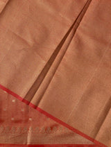 Peach Pure Tissue banarasi saree- PSTBN2