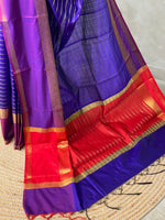 Blue semi Banarasi silk saree -PIH45