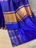 Blue semi Banarasi silk saree -PIH42A