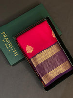 Magenta and Violet kanchipuram silk saree- PSSR287