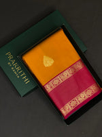 Yellow and Magenta kanchipuram silk saree- PSSR234